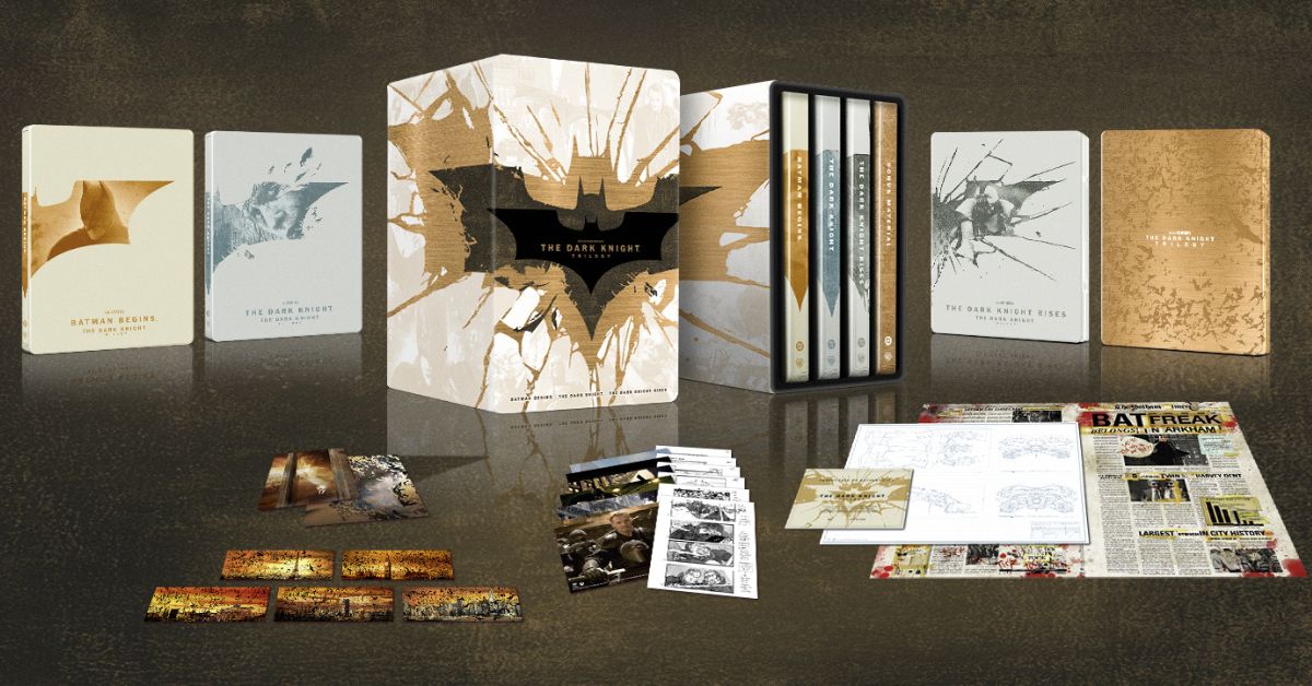 We're delighted to reveal the official artwork for The Dark Knight Trilogy steelbook collection, arriving later this year to mark 20 years of Batman Begins!

Confirmed release date TBC, but you can still pre-order here &gt;&gt;&gt; zavvi.com/4k/the-dark-kn…