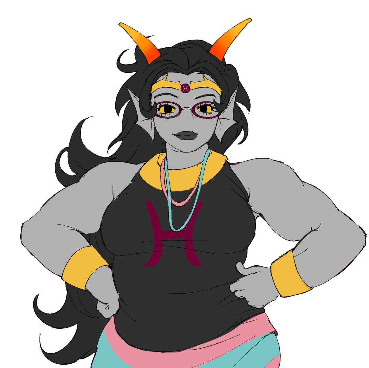 barachiel_o's tweet image. Feferi sprite redraw + humanstuck for fun #Homestuck #feferipeixes