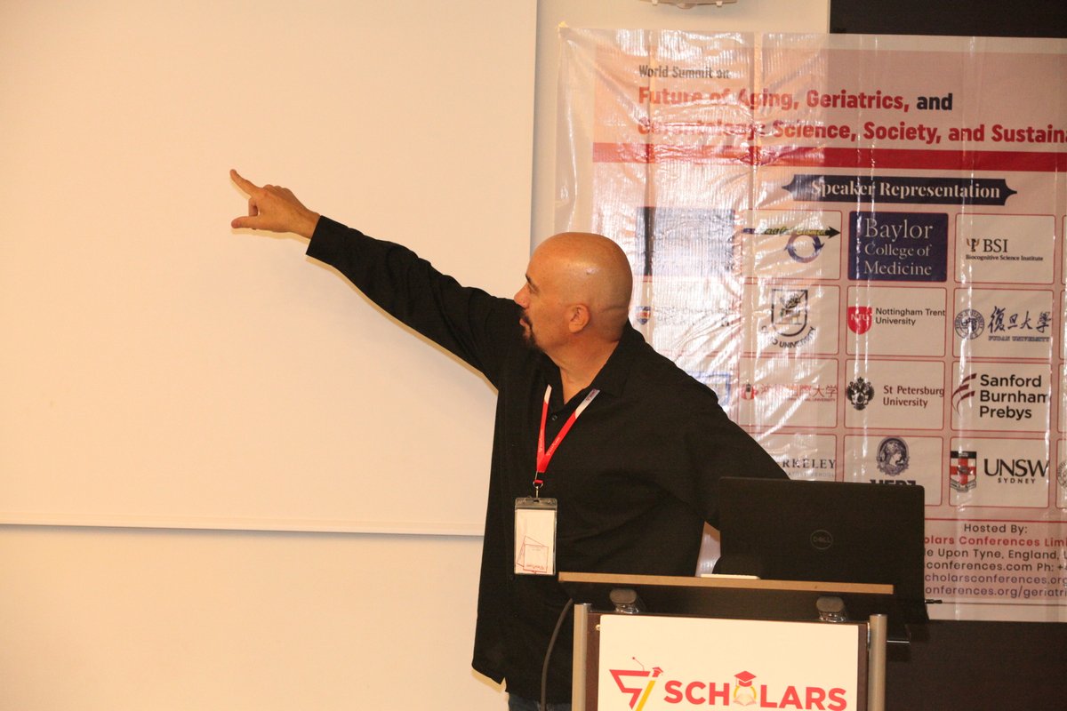 ConferenceAging's tweet image. We were thrilled to welcome Dr. Mark McCormick (Univ. of New Mexico Health Sciences Center, 🇺🇸) as an OCM &amp;amp; Keynote Speaker at #WCFA2025! 🧠🧬

His insights on aging science left a lasting impact.
📸 Glimpses from the event below!

@ScholarsConfer1