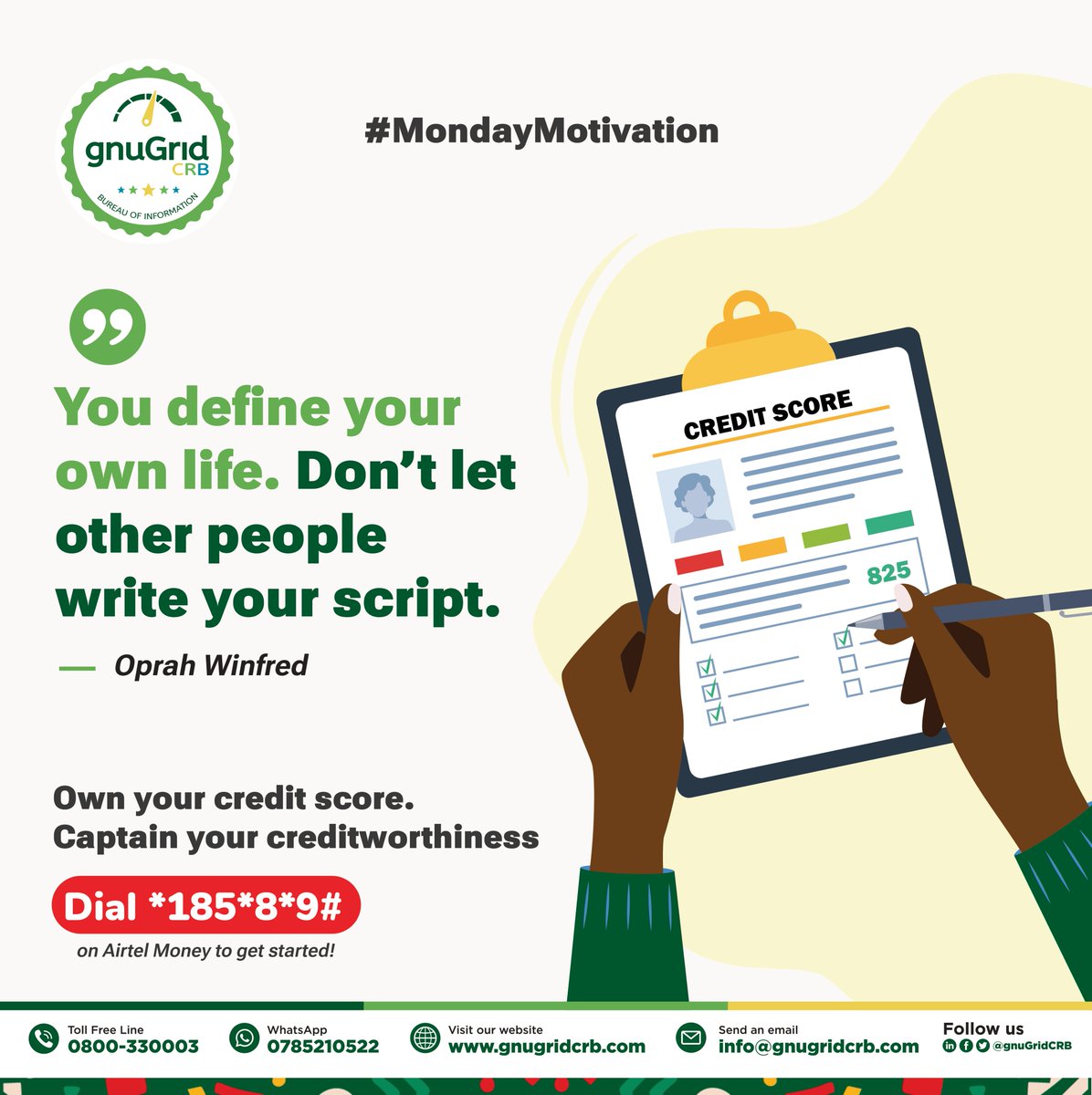 "You define your own life. Don’t let other people write your script." ~Oprah Winfrey.

In today’s digital lending world, one’s financial history is more than just numbers, it reflects how they manage, grow, and show up financially. 

Every loan repayment contributes to the