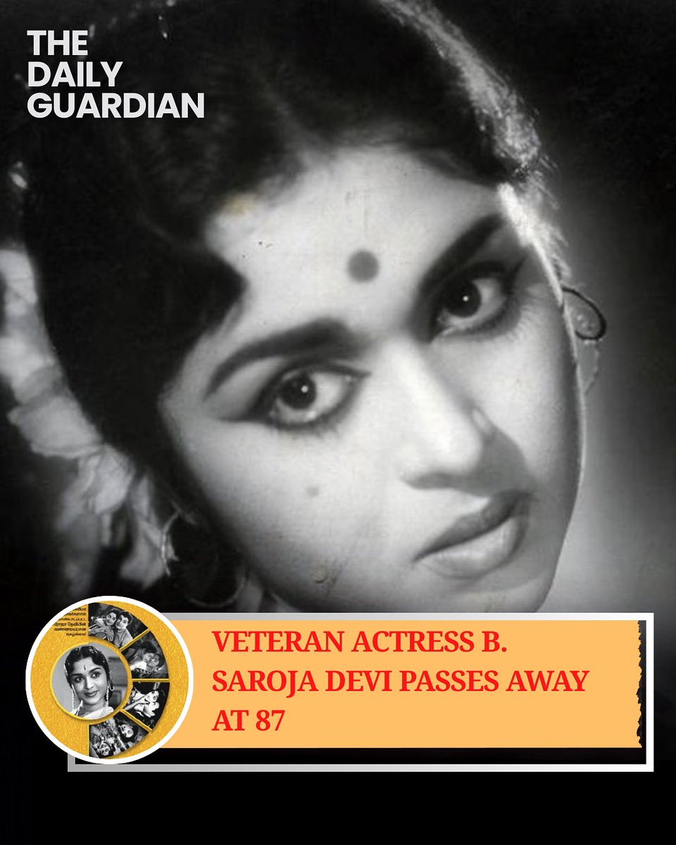 A golden era fades… Farewell to the legendary B. Saroja Devi. 

#bsarojdevi #cinema #bollywood #rip #death #tdg
