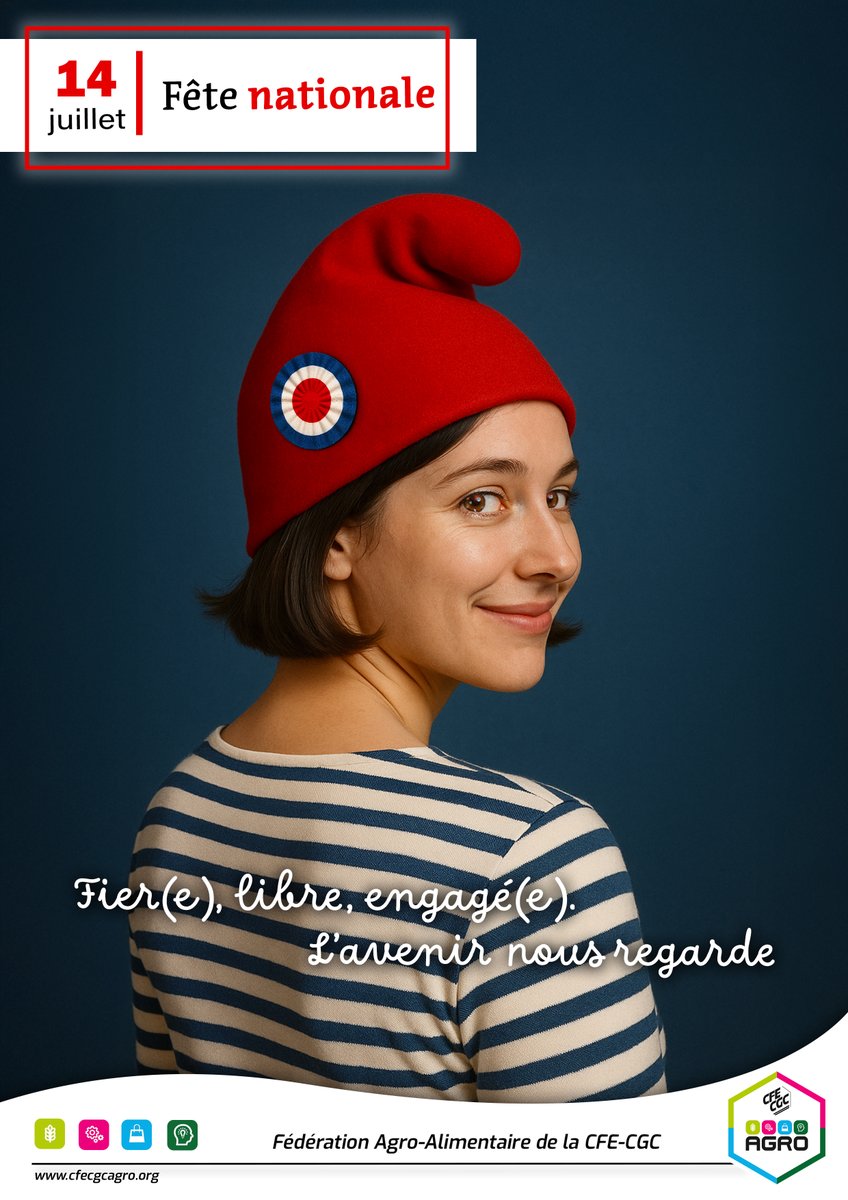 🎺 "Elle" incarne la beauté, la fierté, la liberté… et grâce à "Elle", nous aussi ! #14Juillet 💙 🤍❤️