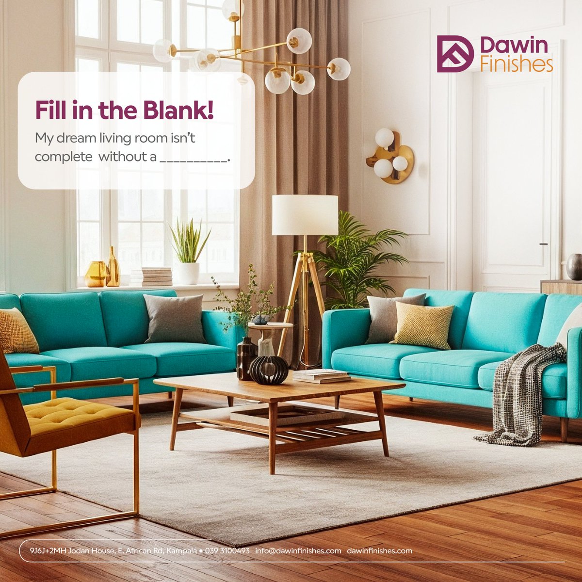 Dawinfinishes's tweet image. Dream living room checklist: Rug✅️ Sofa✅️ Coffee table✅️.....❓️

What&apos;s your missing piece?

#StyledSpaces #DawinFinishes