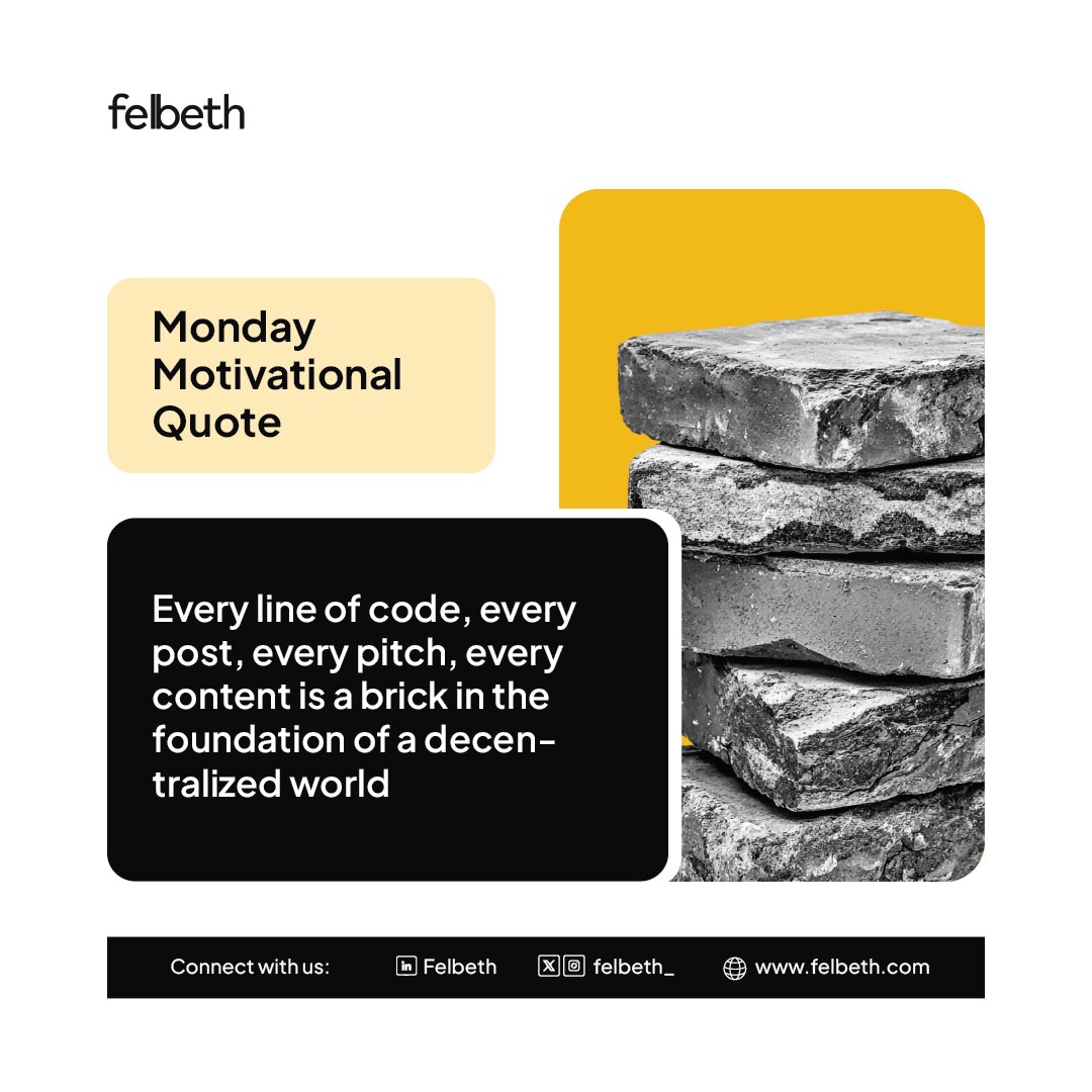 FelbethImpact_'s tweet image. GM GM
Keep building and doing your part, you are contributing to web3.