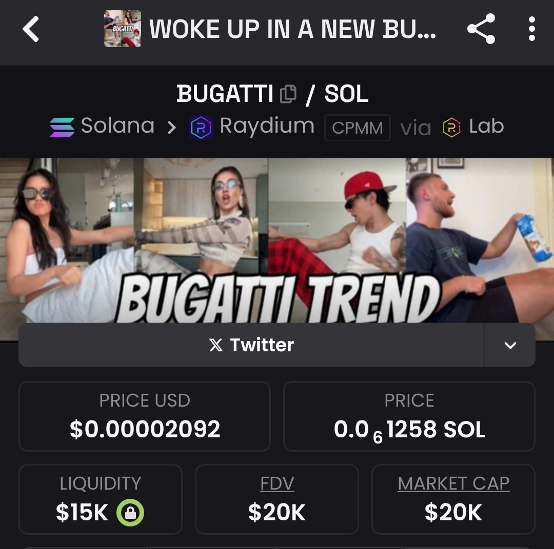 OhWrighteous's tweet image. 3 of the biggest memes right now all under 50K.

$Diva $Bugatti $Mud