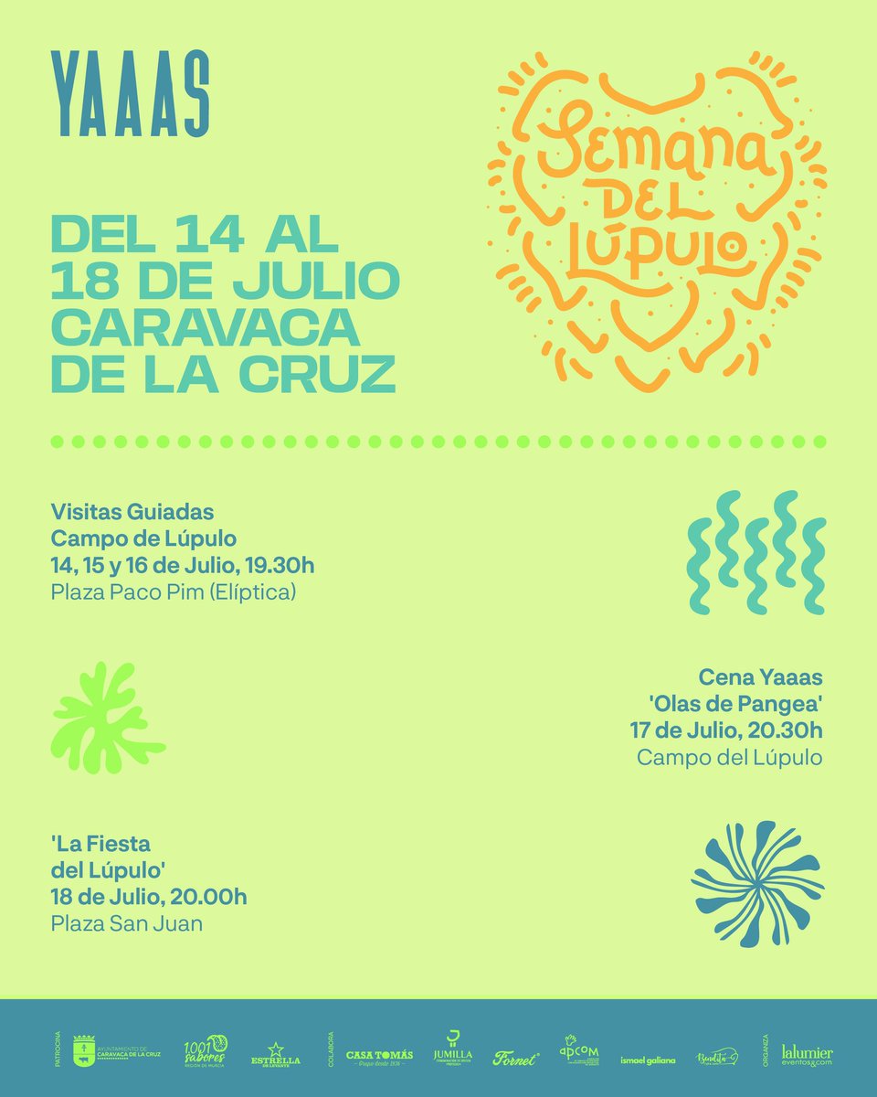 🌿 Hoy comenzamos las actividades de la Semana del Lúpulo de #Caravaca ➡️ Distintas propuestas darán a conocer y pondrán en valor los campos de este cultivo existentes en nuestro municipio.

#SeHaceCamino