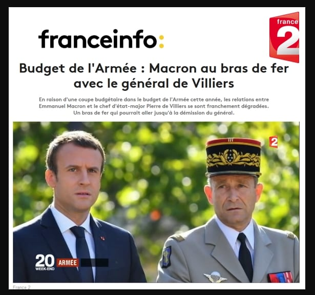 👉 En 2017, il a limogé salement le Général de Villiers qui réclamait une augmentation du budget de l'armée. Aujourd'hui il annonce un doublement du budget.
👉 En 2018, il a annoncé une réduction drastique du parc nucléaire. Depuis 1 an, il annonce la construction de nouvelles