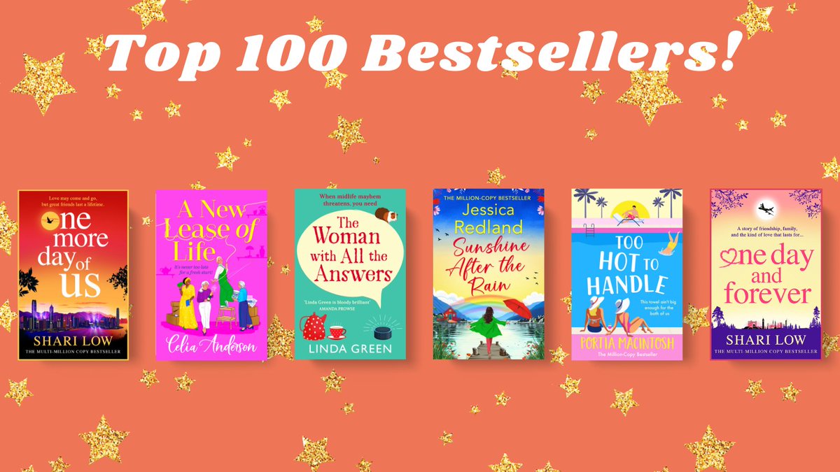 Boldwood Books (@boldwoodbooks) on Twitter photo ✨ TOP 100 BESTSELLERS ✨
Congratulations to @ShariLow, <a href="/CeliaAnderson1/">Celia Anderson</a>, @lindagreenisms, <a href="/JessicaRedland/">Jessica Redland Author 📚💕💐🐻🍫🧁🦭🦔🐝🚜🦉🦙</a> and @PortiaMacintosh who are in the Kindle Top 100 Bestsellers chart! 🎉 ✨ TOP 100 BESTSELLERS ✨
Congratulations to @ShariLow, <a href="/CeliaAnderson1/">Celia Anderson</a>, @lindagreenisms, <a href="/JessicaRedland/">Jessica Redland Author 📚💕💐🐻🍫🧁🦭🦔🐝🚜🦉🦙</a> and @PortiaMacintosh who are in the Kindle Top 100 Bestsellers chart! 🎉