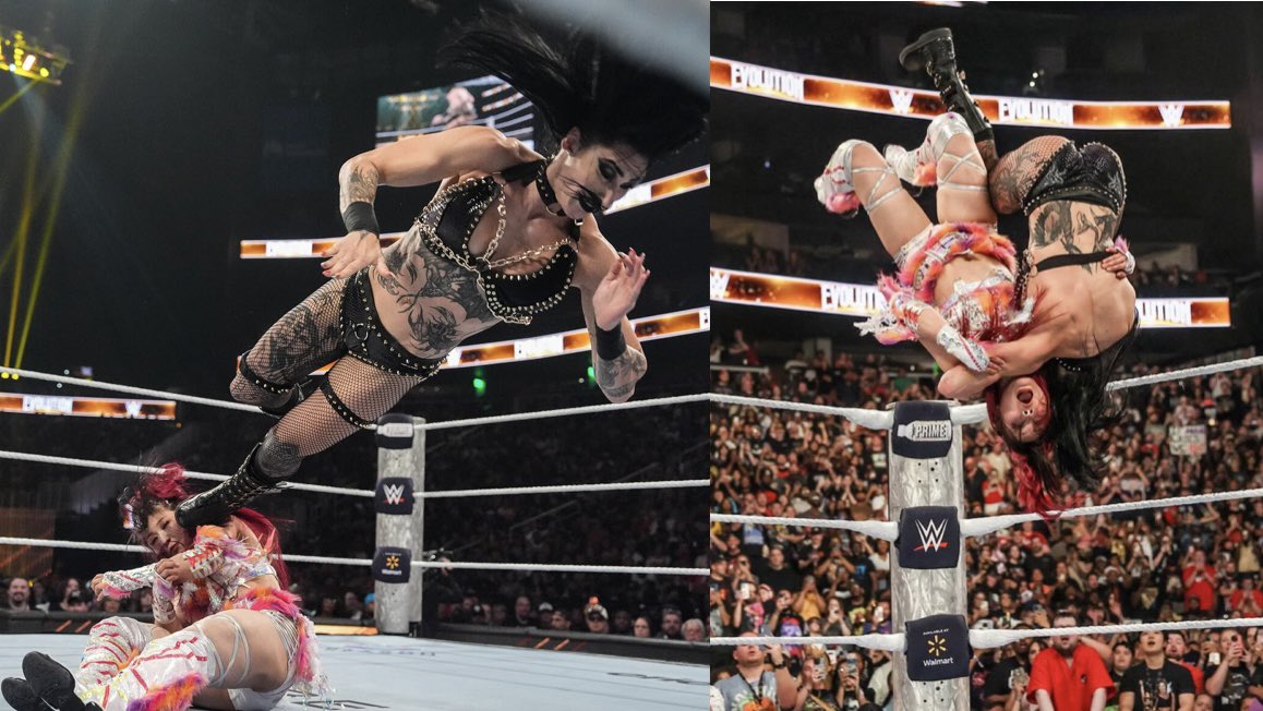 c3690459's tweet image. Rhea Produces Banger, After Banger, After Banger Matches. This Match Was No Exception. Flowers To RHIYO On Another 5-Star Match 👏💐💪🔥🖤
@RheaRipley_WWE 
@Iyo_SkyWWE 
#Evolution2