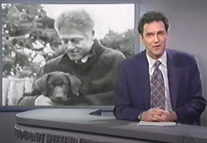 NormSNLJokes's tweet image. President Clinton received an early Christmas present this week - an adorable Labrador puppy. And presidential historians say that it will be good for his image.
According to the scholars, in comparison to a male dog, the President's sex life will seem relatively normal.