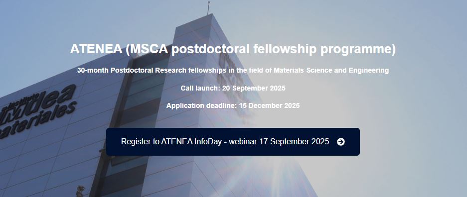 IMDEA Materials (@imdeamaterials) on Twitter photo 🚀 We’re thrilled to announce the launch of #ATENEA!
IMDEA Materials Institute will coordinate this ambitious European postdoctoral programme under the prestigious <a href="/MSCActions/">Marie Skłodowska-Curie Actions</a>.
Read more: materials.imdea.org/imdea-material… 🚀 We’re thrilled to announce the launch of #ATENEA!
IMDEA Materials Institute will coordinate this ambitious European postdoctoral programme under the prestigious <a href="/MSCActions/">Marie Skłodowska-Curie Actions</a>.
Read more: materials.imdea.org/imdea-material…