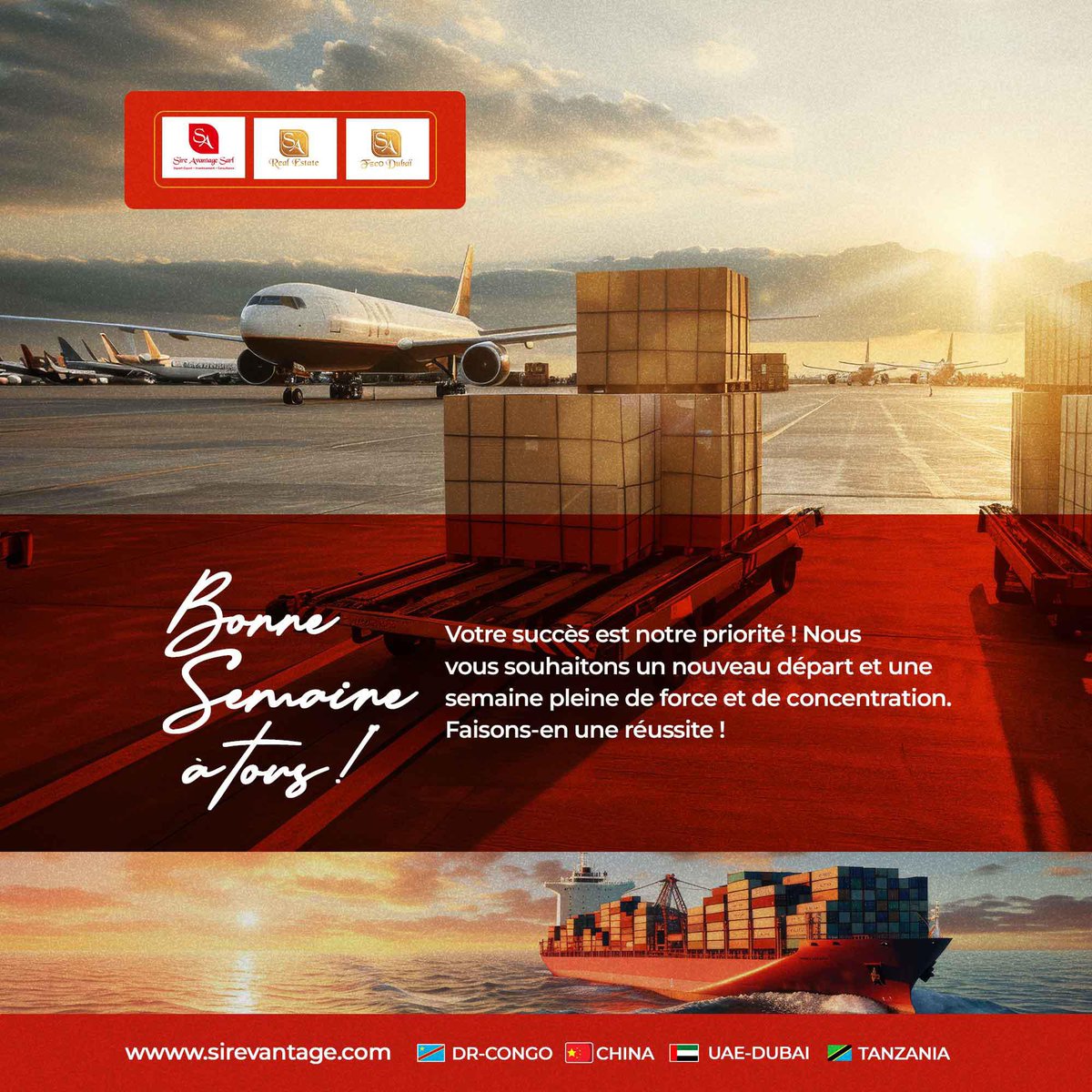 SireAvantage's tweet photo. Bon début de semaine à tous 🇨🇳🇨🇩🇹🇿🚚📦 https://t.co/ZKMfbcC4Tb