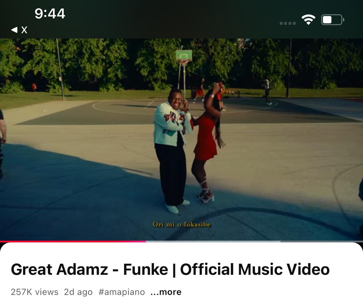 TM_DriMedia's tweet image. In just two days since its release, the music video for Funke by @greatadamz has surpassed 200,000+ views on YouTube! 🐐🐐🐐