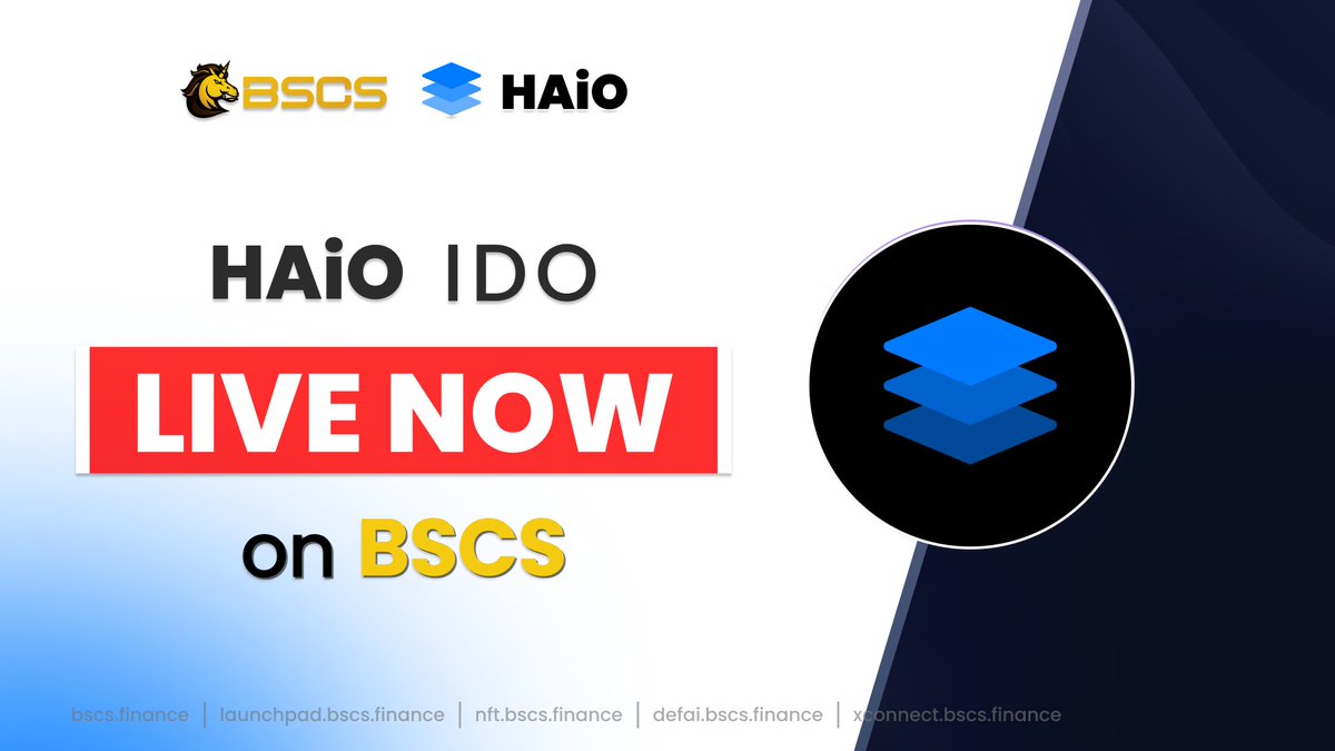 BSCS Official (@bscs_global) on Twitter photo ๐ฃ <a href="/HAiO_Official/">HAiO</a> IDO LIVE NOW ON BSCS LAUNCHPAD!
โญ๏ธ IDO Project #140
โ
IDO Rule: docs.bscs.finance/defi-1/ido-rulโฆ
๐ Refund Policy: 48 Hours
๐ท Ticker: $HAiO
๐ฒ Token Price: $0.03
๐ถ Total Raise on <a href="/BSCS_Global/">BSCS Official</a>: $100,000
๐ Join At: launchpad.bscs.finance/Ido/Details?HAโฆ
๐ IDO & Listing Schedule ๐ฃ <a href="/HAiO_Official/">HAiO</a> IDO LIVE NOW ON BSCS LAUNCHPAD!
โญ๏ธ IDO Project #140
โ
IDO Rule: docs.bscs.finance/defi-1/ido-rulโฆ
๐ Refund Policy: 48 Hours
๐ท Ticker: $HAiO
๐ฒ Token Price: $0.03
๐ถ Total Raise on <a href="/BSCS_Global/">BSCS Official</a>: $100,000
๐ Join At: launchpad.bscs.finance/Ido/Details?HAโฆ
๐ IDO & Listing Schedule