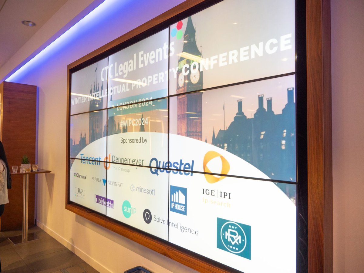 As we look forward to this year’s Winter Intellectual Property Conference, we reflect on last year’s conference, gathering 200+ industry professionals from across the globe.

Secure your ticket now! ➡️ futuretsyzzjbzguxrvsz.eventify.io/p/#/overview

#IPconference #IPevent #patent #trademark #AI