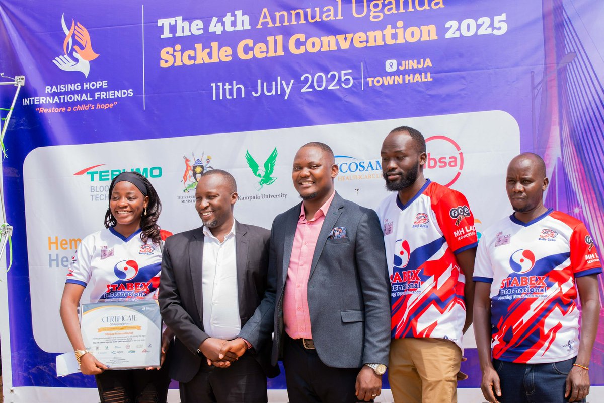 Stabex International Ltd (@stabex_ug) on Twitter photo Over the weekend, Stabex joined the 4th Annual Sickle Cell Convention organized by <a href="/RaisingHopeInt2/">Raising Hope International Friends</a> in Jinja, led by our Operations Manager. As part of our CSR, we stand with families affected by sickle cell disease and remain committed to health advocacy and community Over the weekend, Stabex joined the 4th Annual Sickle Cell Convention organized by <a href="/RaisingHopeInt2/">Raising Hope International Friends</a> in Jinja, led by our Operations Manager. As part of our CSR, we stand with families affected by sickle cell disease and remain committed to health advocacy and community