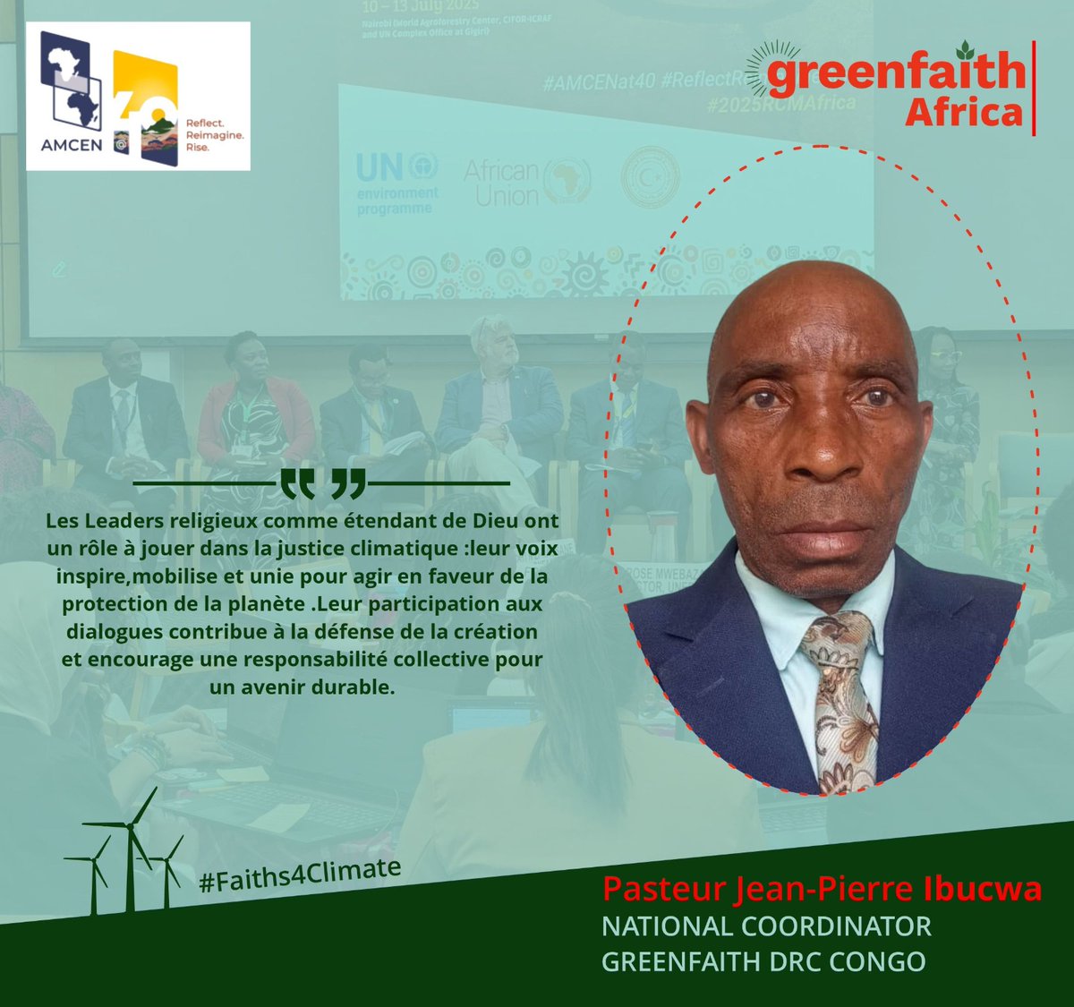 TraffedR's tweet image. Les leaders religieux sont des voix puissantes pour la justice climatique. AIls inspirent, rassemblent et motivent à agir pour protéger notre planète.#AMCENat40 #ReflectR #GreenFaith #Faiths4Climate #2025RCMAfrica #JusticeClimatique #SpiritualitéÉcologique
#ReligionsPourLeClimat