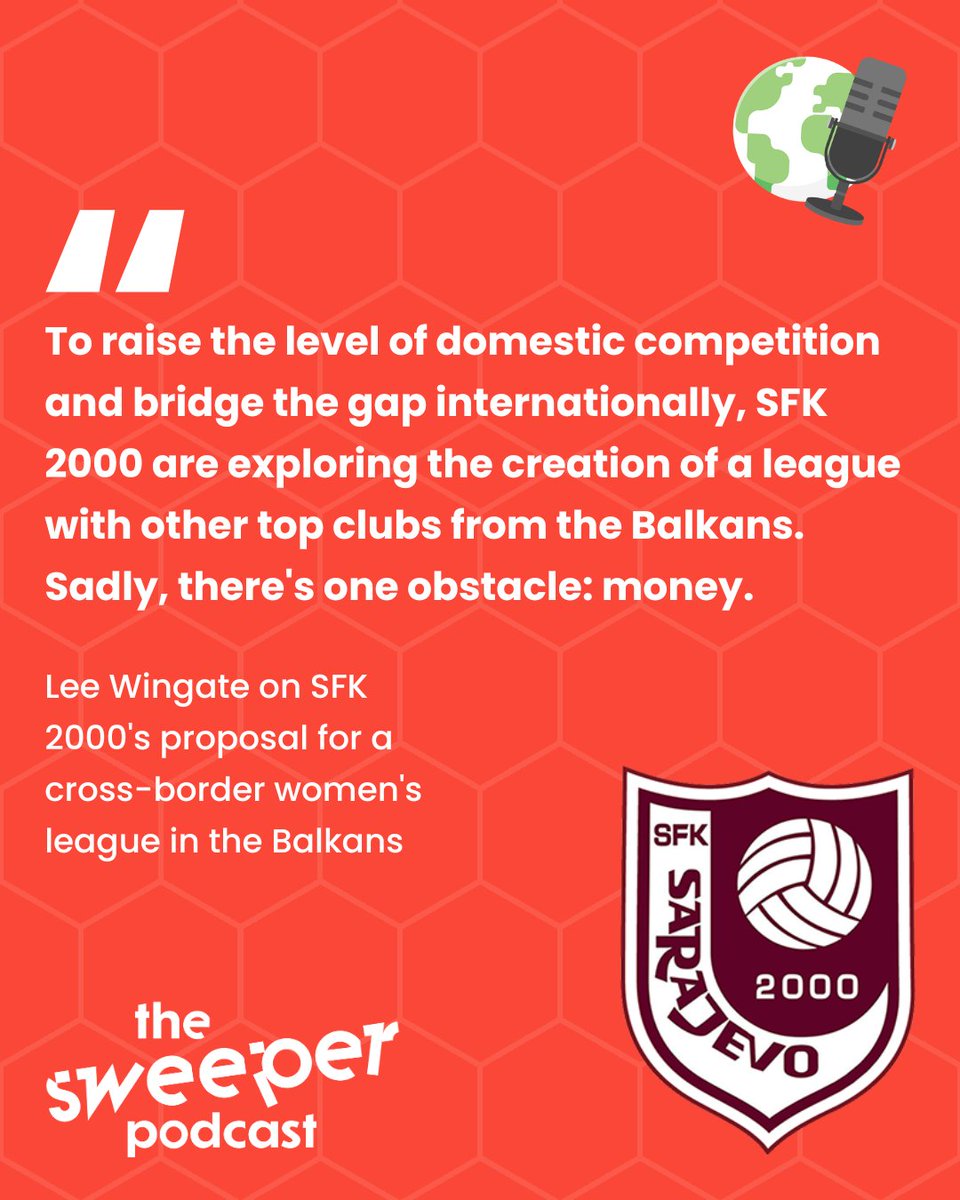 SweeperPod's tweet image. 🇧🇦🇭🇷🇷🇸🇸🇮 How interesting would it be to see a cross-border women's league with top clubs from Bosnia, Croatia, Serbia & Slovenia?! Sponsors, please step up!