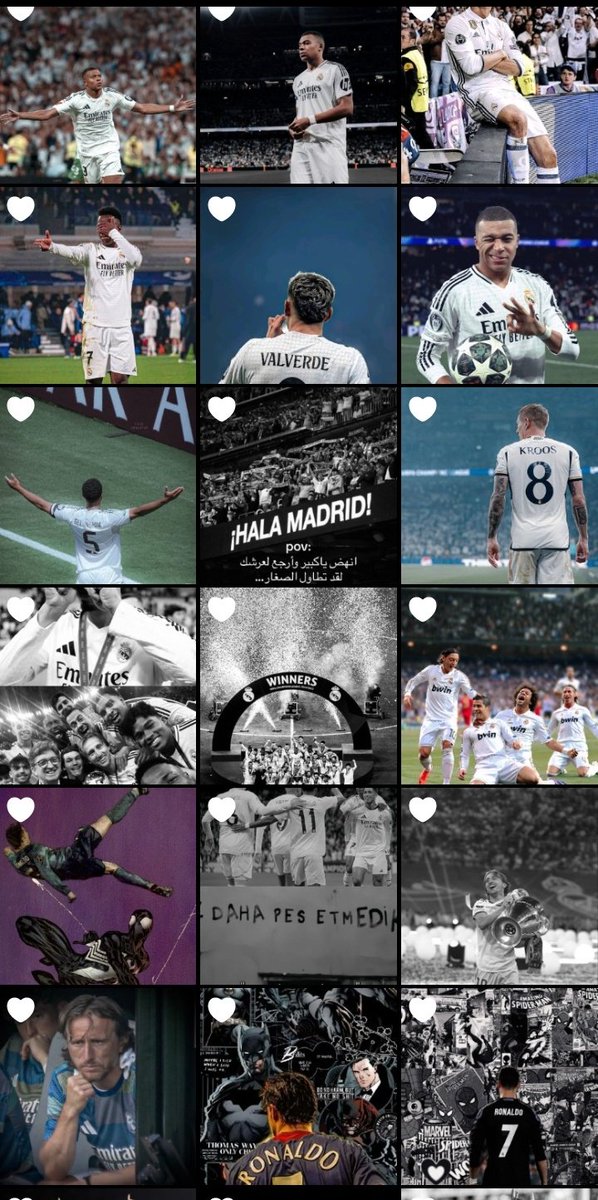 هلا مدريد الحب الاول و الاخير🤍✨
