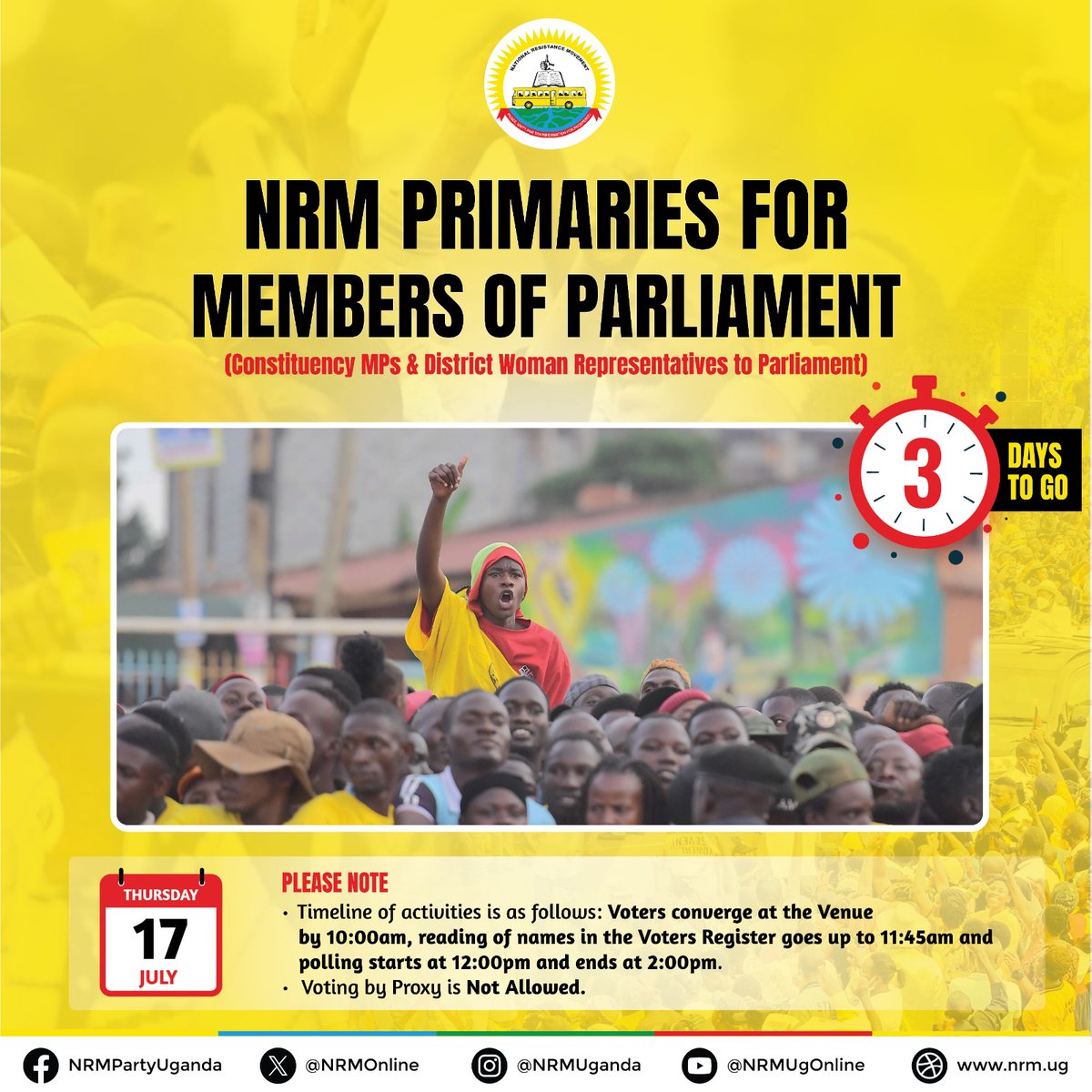 3 DAYS TO GO   #NRMPrimaries