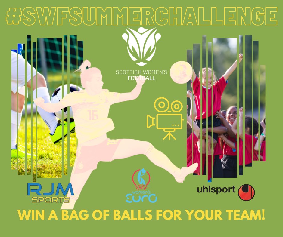 ScotWFootball's tweet image. Girls! Recreate your favourite #WEURO2025 moments and share the video on social media with the #SWFSummerChallenge hashtag to enter the draw. READ MORE: scotwomensfootball.com/latest-news/eu…