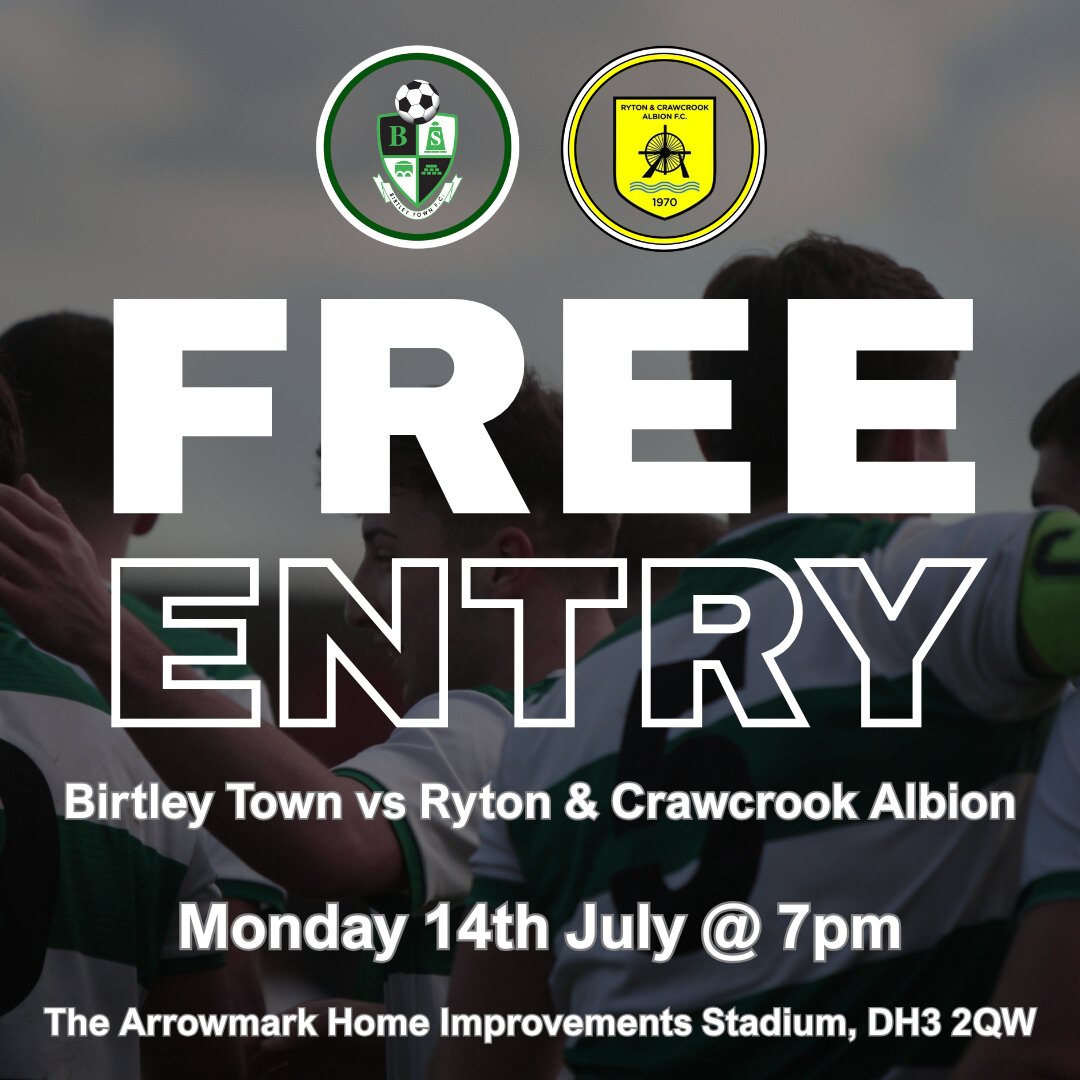 MATCHDAY | It's our final home pre-season friendly tonight and we take on @racafc1970 at The Arrowmark Home Improvements Stadium. It's a 7pm KO and, like Friday, its FREE ENTRY to all!

Remember, our early bird season ticket offer ends tonight.

We look forward to seeing you.