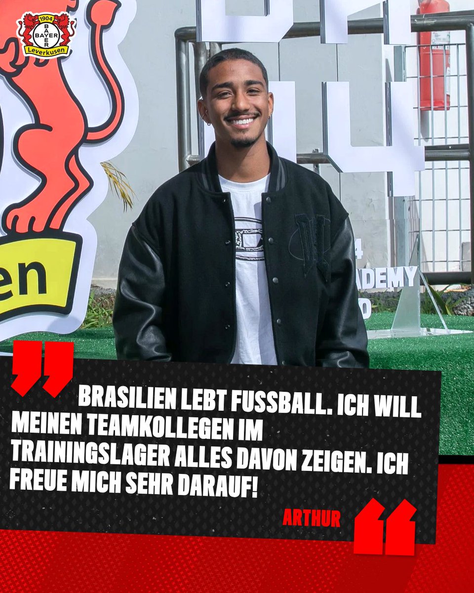 Für Arthur ist das Trainingslager in seinem Heimatland sehr besonders – und will seinen Kollegen zeigen, was Fußball in Brasilien wirklich bedeutet.
Was ihn dort erwartet, erzählt er im Interview. 👇

tv.bayer04.de/de-de/video/tr…

#esquentab04 | #Bayer04 | #Werkself