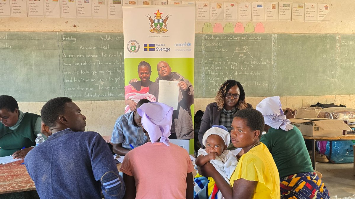 UNICEFZIMBABWE's tweet image. For Sophia Mtare, a widow raising 7 children, getting birth certificates meant long walks & overnight stays.
Thanks to the new mobile registration programme, her two youngest now have proof of identity.
🙏@swedeninzw @SwissDevCoop
🔗newsday.co.zw/local-news/art….