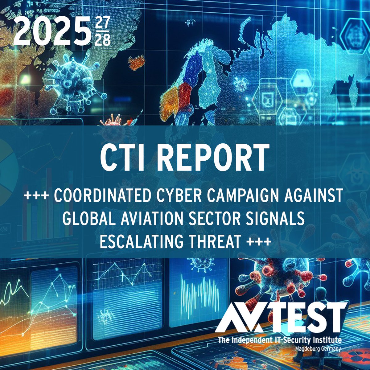 avtestorg's tweet image. 📊Get @avtestorg's #cti report 27/28, 2025! 276 cyber #incidents in #Europe tracked!🎯Focus: Coordinated #cyber campaign against global #aviation Sector signals escalating #Threat. Gain deeper insights and access the full report by contacting us via cti_report@av-test.com.