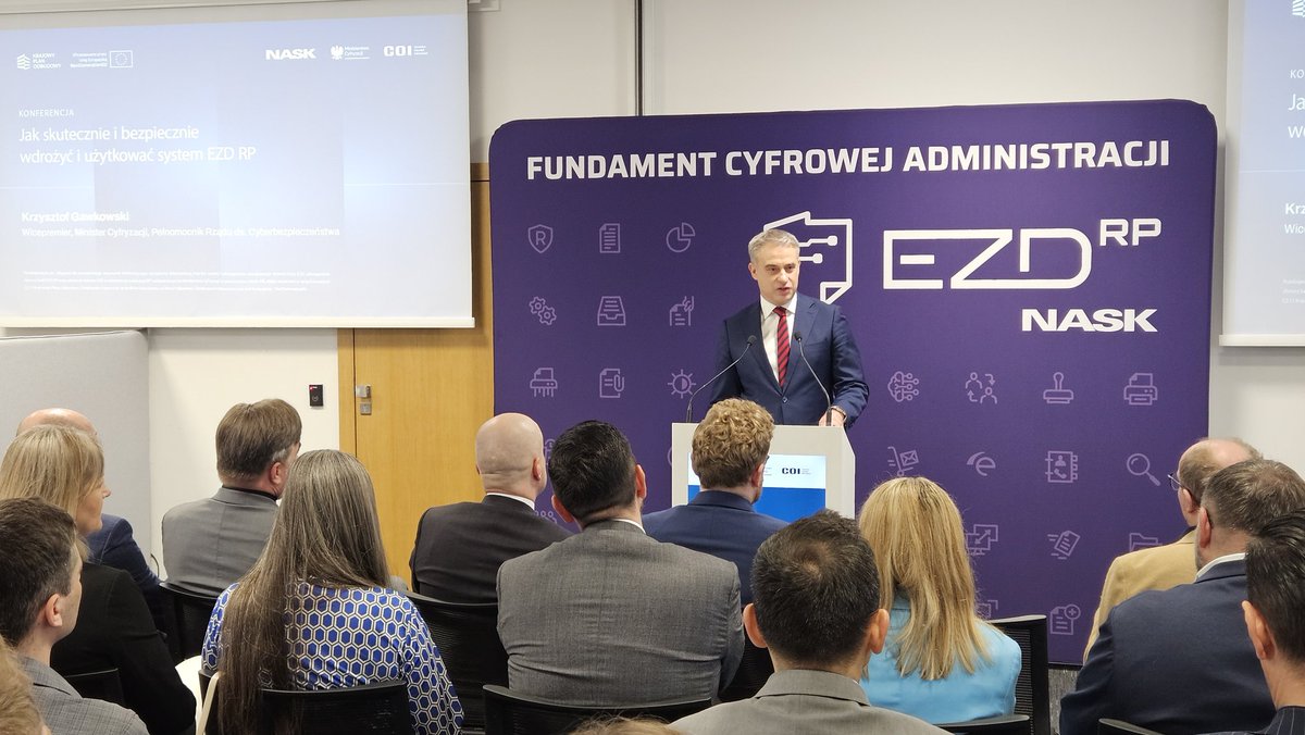 NASK_pl's tweet image. Uczestników dzisiejszej Konferencji #EZDRP wita wicepremier, minister cyfryzacji @KGawkowski: System EZD RP to rozwiązanie nie dla informatyków, ale dla obywateli i włodarzy jednostek administracji publicznej.