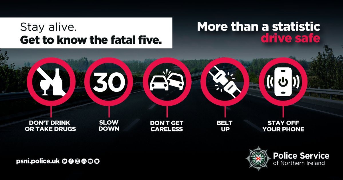 NIRoadPolicing's tweet image. Behind the wheel, every choice counts – and your decisions can save lives.
- Choose to drive sober
- Choose to slow down
- Choose to stay focused
- Choose to buckle up
- Choose to put your phone away
Drive safe. Get home safe.
orlo.uk/ic4Ym