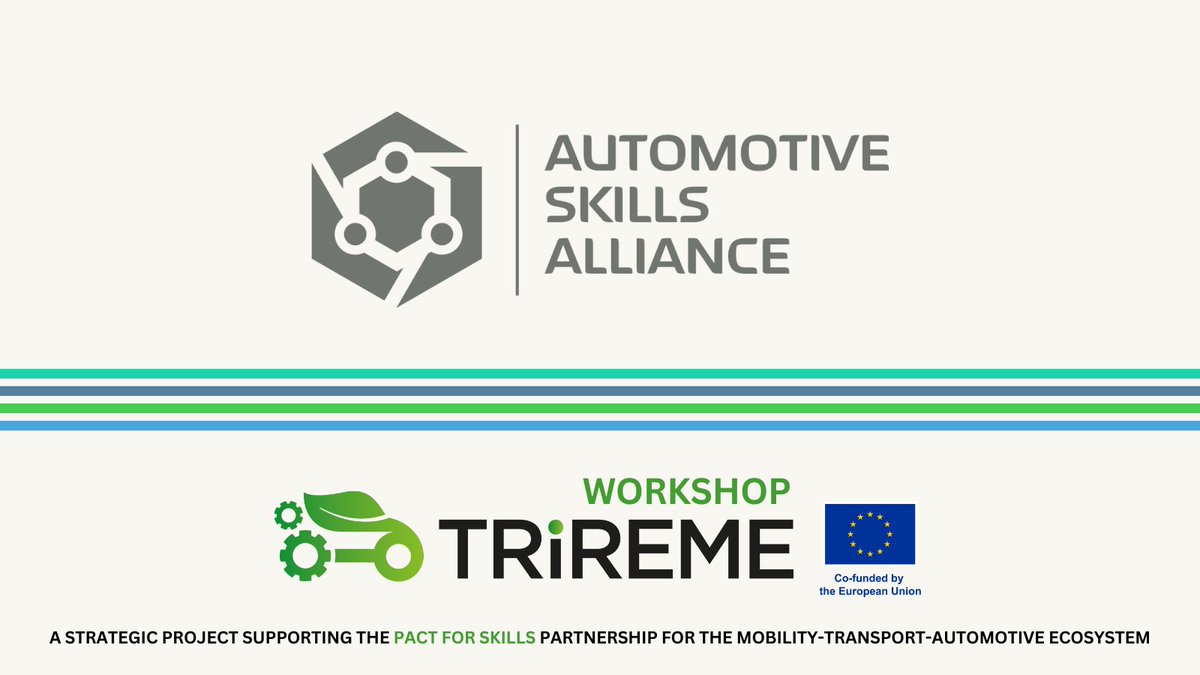 ProjectTrireme's tweet image. European regions are uniting to tackle big changes in #automotive &amp;amp; #mobility!

Read about the insights shared by regions at the recent @ASA_MobilityEU TRIREME workshop 👇
project-trireme.eu/en/viewnews/25…

#ProjectTRIREME #Skills #FutureOfWork #ErasmusPlus