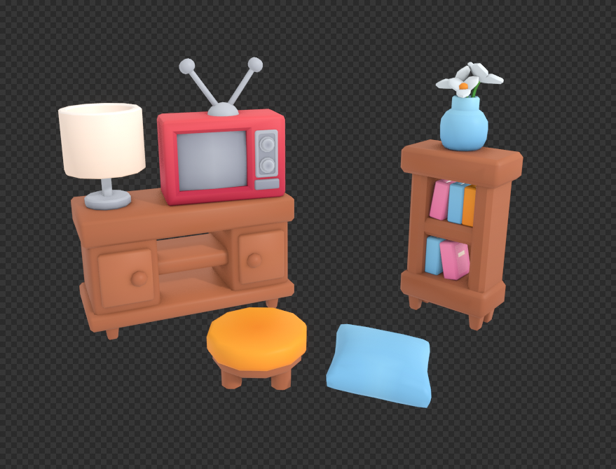IsaLousberg's tweet image. Little reading corner 📚

#blender3d #gamedev