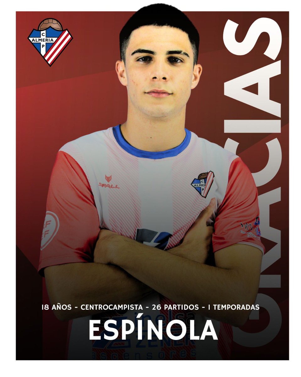 Bajas | Temporada 2025/2026

Guille Espínola no continuará con nosotros la próxima temporada. Desde el club le agradecemos su implicación.

¡Gracias Espi! Y suerte en tus nuevos proyectos.

#MushoPoli #DivisionHonor #Almeria #Futbol