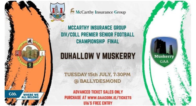 Best of luck to our Dromtarriffe players &amp; Management in their final Tuesday!