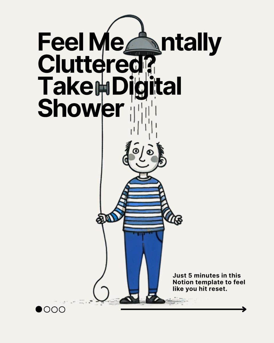 smart_notion's tweet image. Is your mind constantly cluttered?
💧 Meet the Digital Shower:
→ Clear your head
→ Regulate emotions
→ Get grounded in just 5 minutes.
💬 Comment “RESET” to try it free + join our ADHD-safe community
You don’t have to do this alone.