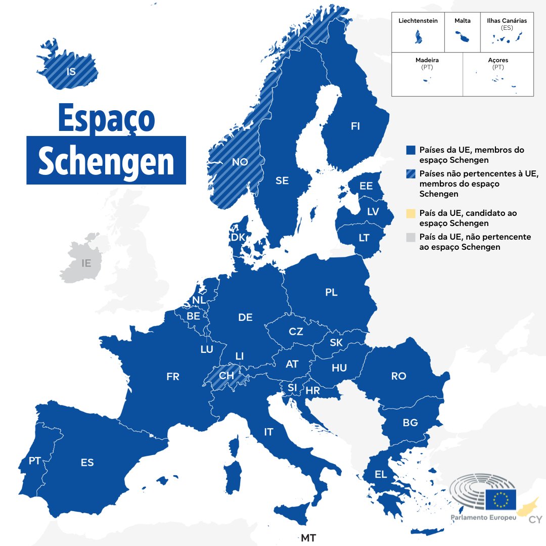 Prontos para descobrir a #Europa este verão?☀️✈️

Graças ao espaço #Schengen, podes explorar 29 países europeus sem controlos de fronteira — basta pegar no cartão de cidadão ou passaporte e partir à descoberta. 🌍

ℹ️europarl.europa.eu/topics/pt/arti…

#Viagens #DemocraciaEmAção