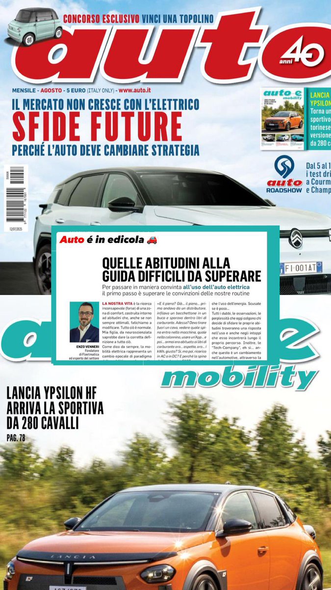 Questo mese il mio contributo su <a href="/autoofficial_it/">Auto</a>  analizza le difficoltà che abbiamo a cambiare le nostre abitudini quotidiane, mettendole in relazione coi cambiamenti che porta l’uso dell’auto elettrica.