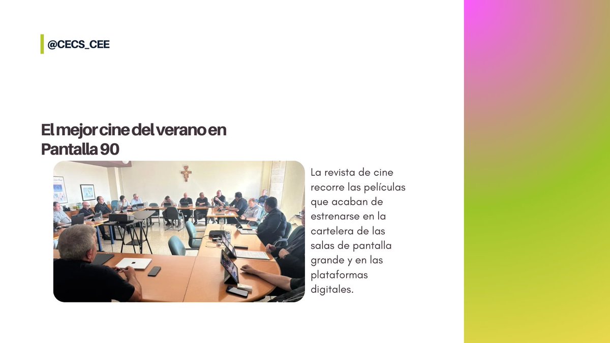 CECS (@cecs_cee) on Twitter photo Cada semana la revista digital <a href="/Pantalla90/">Pantalla90</a> presenta las últimas novedades, ofrece los tráileres de las películas y series, con la reseña de los especialistas. #Cine
comunicaciones.conferenciaepiscopal.es/el-mejor-cine-… Cada semana la revista digital <a href="/Pantalla90/">Pantalla90</a> presenta las últimas novedades, ofrece los tráileres de las películas y series, con la reseña de los especialistas. #Cine
comunicaciones.conferenciaepiscopal.es/el-mejor-cine-…