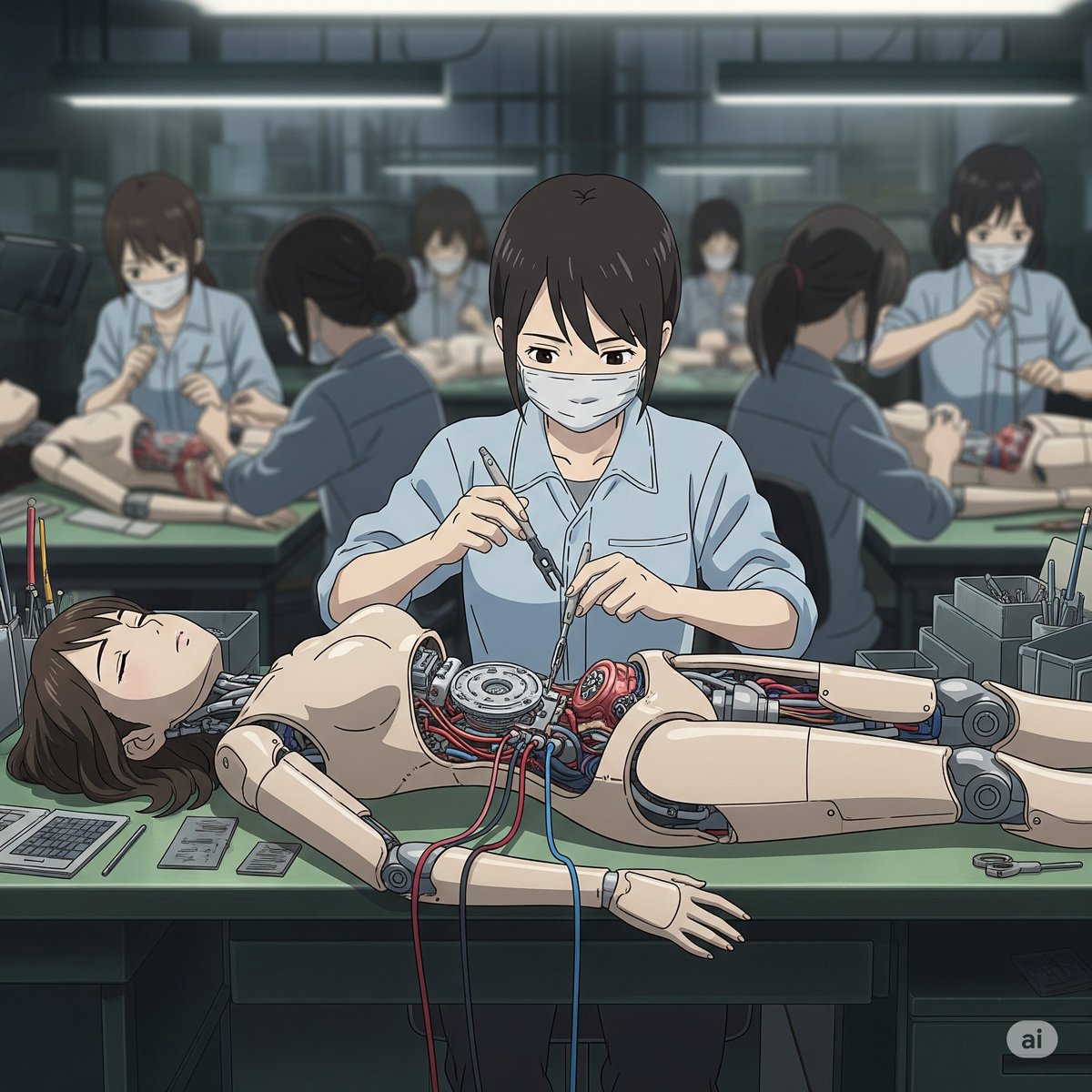 [2D] 〇〇ロボ工場の女性アンドロイド製造工程。

#Gemini #cyborg #fembot #メカバレ #ロボット