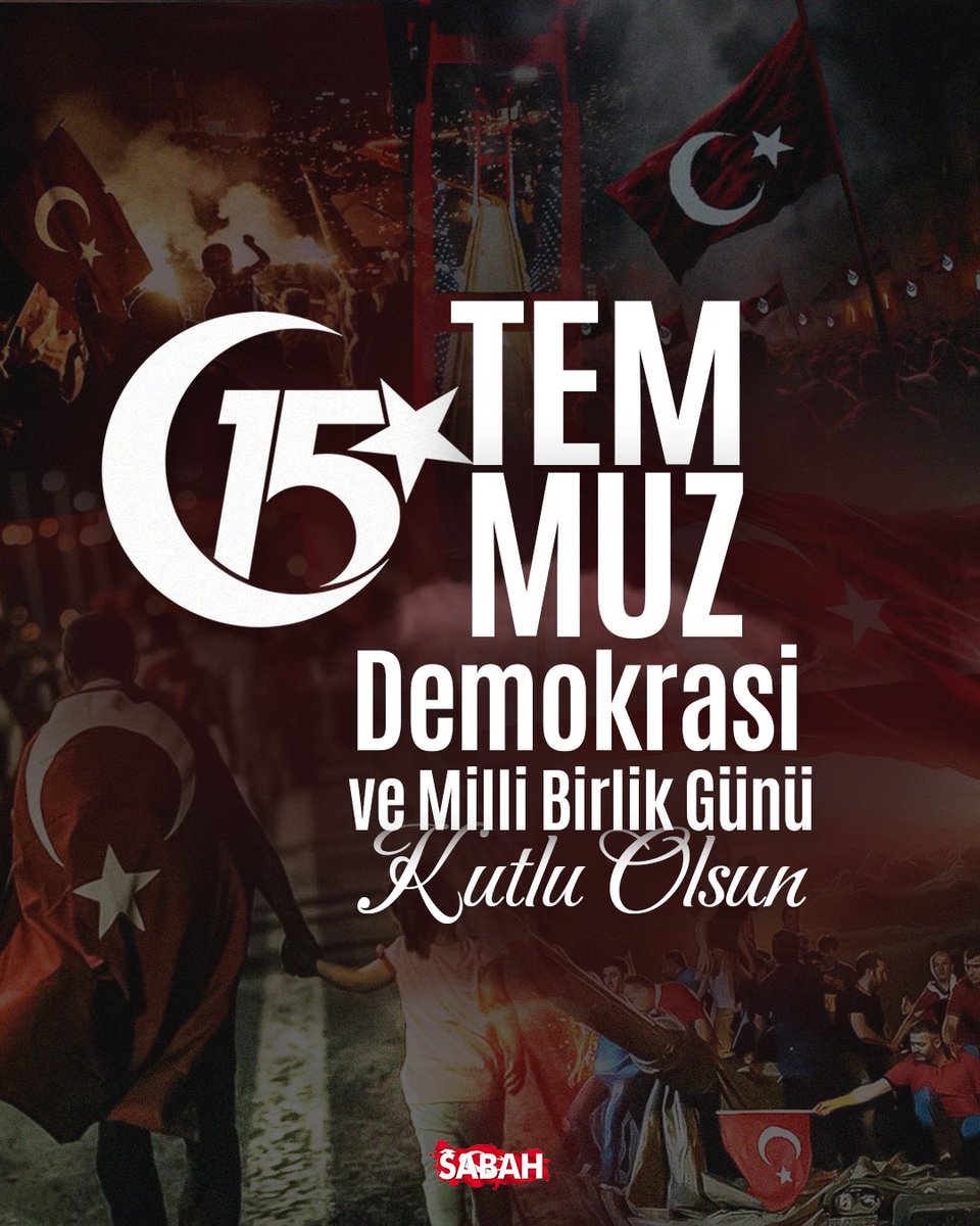 🇹🇷 #15Temmuz Demokrasi ve Millî Birlik Günü vesilesiyle, aziz şehitlerimizi rahmetle anıyor, kahraman gazilerimize şükranlarımızı sunuyoruz.

#15TemmuzDestanı