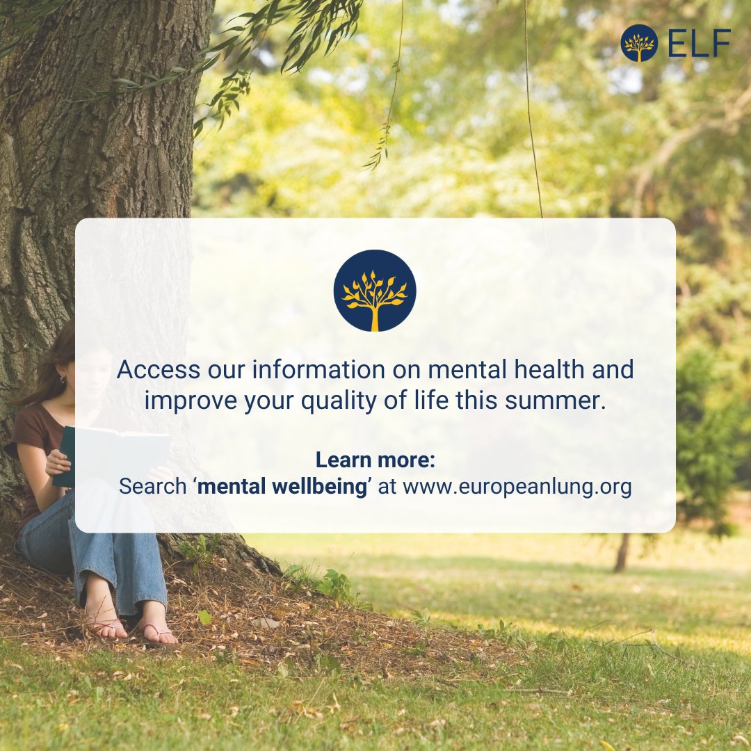 EuropeanLung's tweet image. The ELF Information Hub has tips for how you can manage your wellbeing this summer. These include:
🚴 Keeping active
🌾 Spending time outdoors
💚 Practicing mindfulness
🔗 europeanlung.org/en/information…