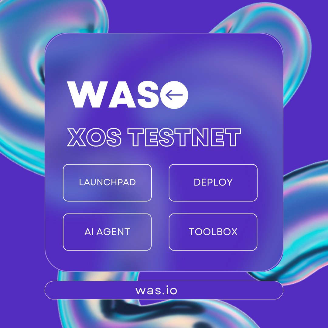 WAS Toolbox is now live on the <a href="/xos_labs/">XOS</a>  testnet!

Try it now: was.io

🔹You can now create tokens, deploy contracts, and perform bulk transfers.

Coming soon:
🚀 Token Launchpad - Launch tokens fairly on the XOS DEX
🤖 AI Agent - Automate on-chain tasks like
