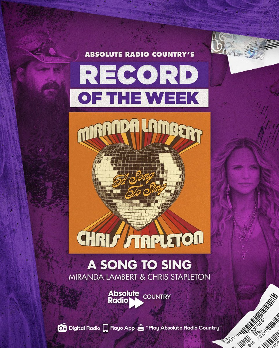 Absolute Radio Country (@arcountry) on Twitter photo It feels like we've been waiting ages for this collaboration, and now we finally have it! 🙌
Introducing Absolute Radio Country's Record of The Week: @MirandaLambert & <a href="/ChrisStapleton/">Chris Stapleton</a> - "A Song To Sing". It feels like we've been waiting ages for this collaboration, and now we finally have it! 🙌
Introducing Absolute Radio Country's Record of The Week: @MirandaLambert & <a href="/ChrisStapleton/">Chris Stapleton</a> - "A Song To Sing".