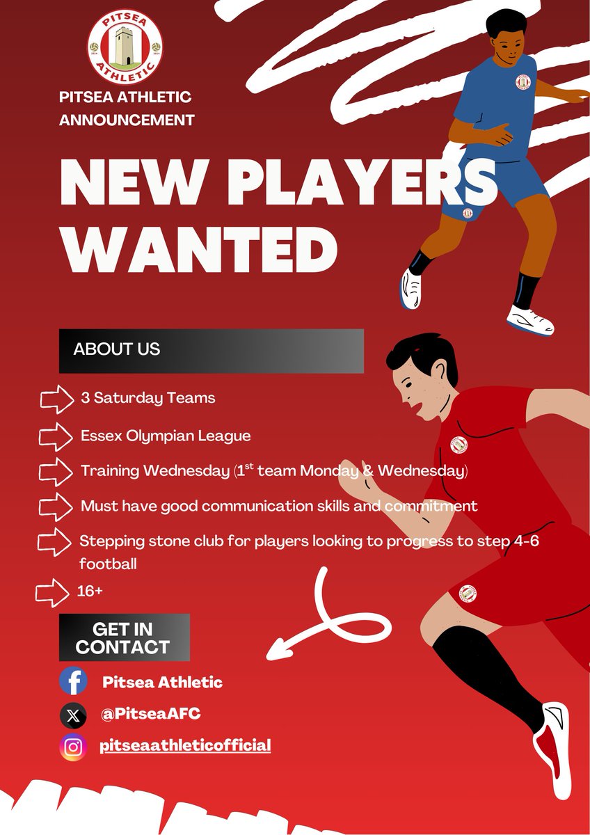 PitseaAFC's tweet image. Announcement: New Players Wanted
@Player_TeamFind @findmeaplayer