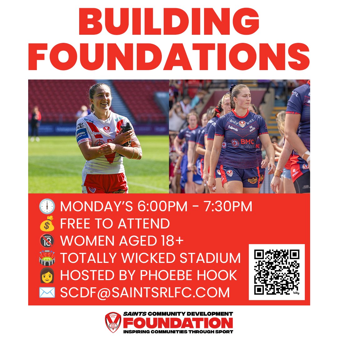 CommunitySaints's tweet image. 🏋️♀️ 𝗪𝗢𝗠𝗘𝗡'𝗦 𝗕𝗨𝗜𝗟𝗗𝗜𝗡𝗚 𝗙𝗢𝗨𝗡𝗗𝗔𝗧𝗜𝗢𝗡𝗦
This evening at the @twstadium, our Women's Building Foundations sessions are taking place with Phoebe Hook!
Get Involved ⤵️
🔗 Bit.ly/3TUmxj6
#Saintsandproud