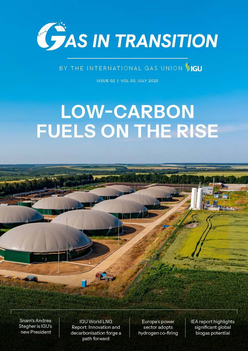 In the latest edition of our Gas In Transition magazine (available to 🔗 download here: buff.ly/4LQ6QEz), we have an ample biographical feature with our new President, <a href="/StegherAndrea/">Andrea Stegher</a>, as well as an introduction to his fantastic Italian Presidency team: Maurizio Zangrandi,