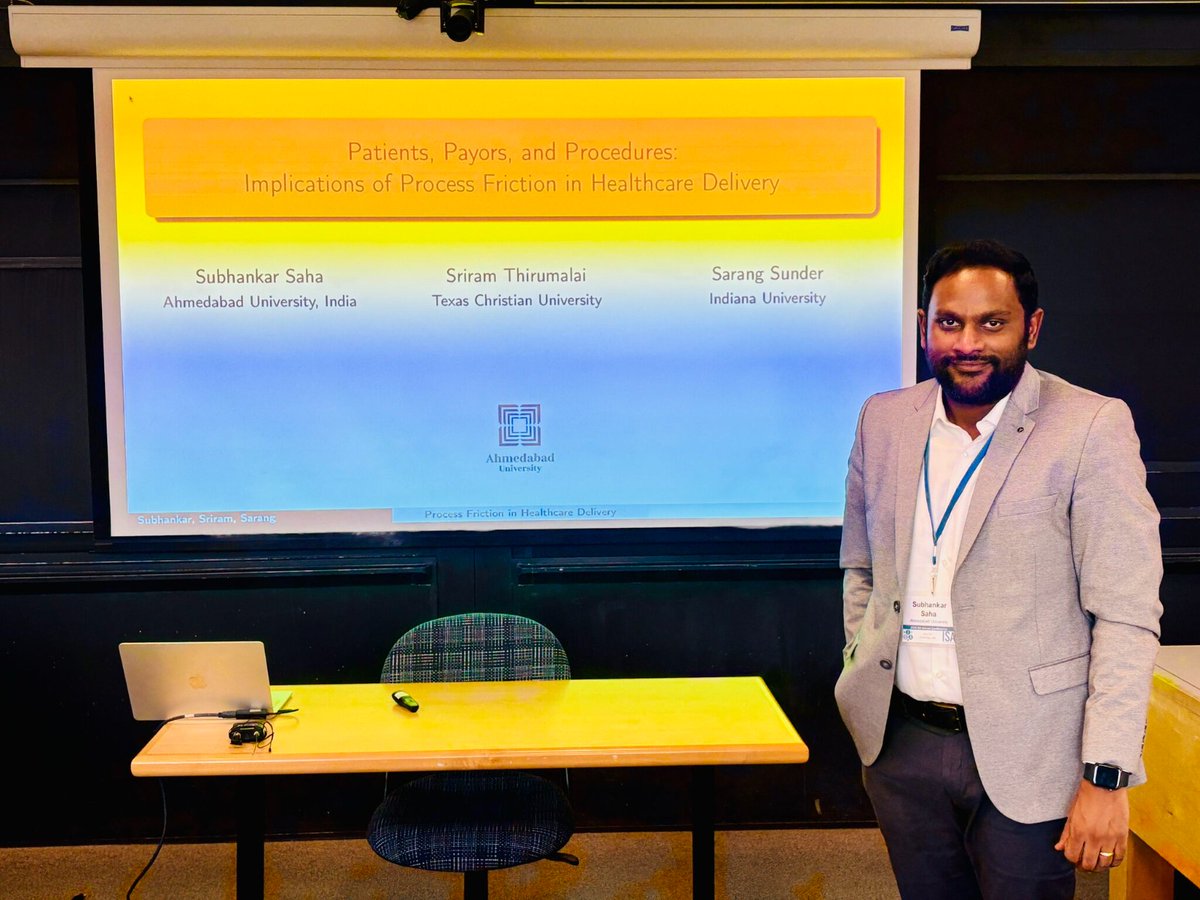 Does difference in insurance coverage change the treatment that patients receive, even when their medical needs are identical?

Professor Subhankar Saha from the Amrut Mody School of Management at Ahmedabad University presented his research on this critical question at the 2025