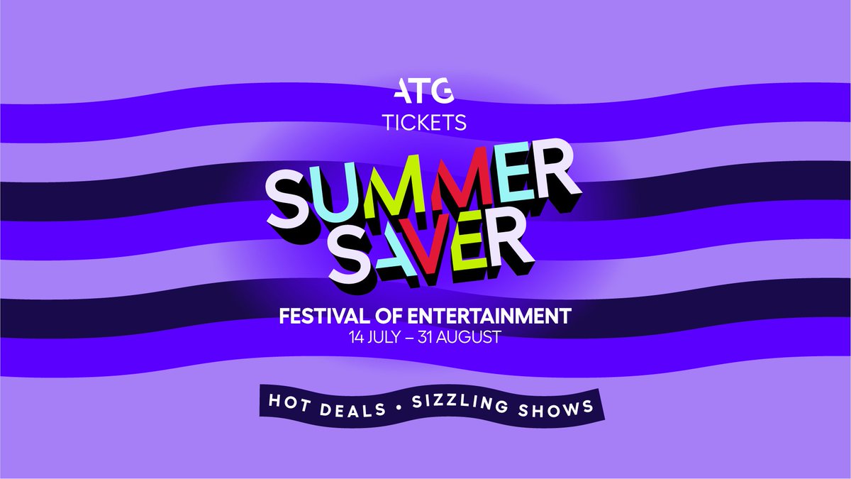 SUMMER SAVER STARTS TODAY with lots of summer savings for you! Enjoy more offers than ever this year, with 22 venues across the UK taking part… Take a look at what you can book for less now!

atgtix.co/3Gy1uQw

#summersaver #summersaver25