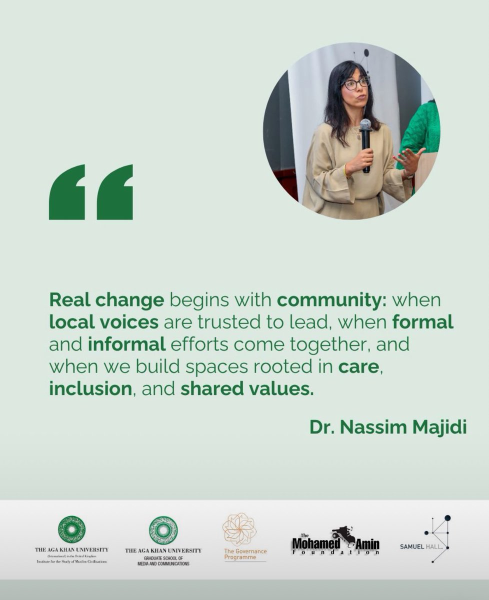 “Real change begins with community: when local voices are trusted to lead, when formal and informal efforts come together, and when we build spaces rooted in care, inclusion, and shared values.”

- Dr. Nassim Majidi